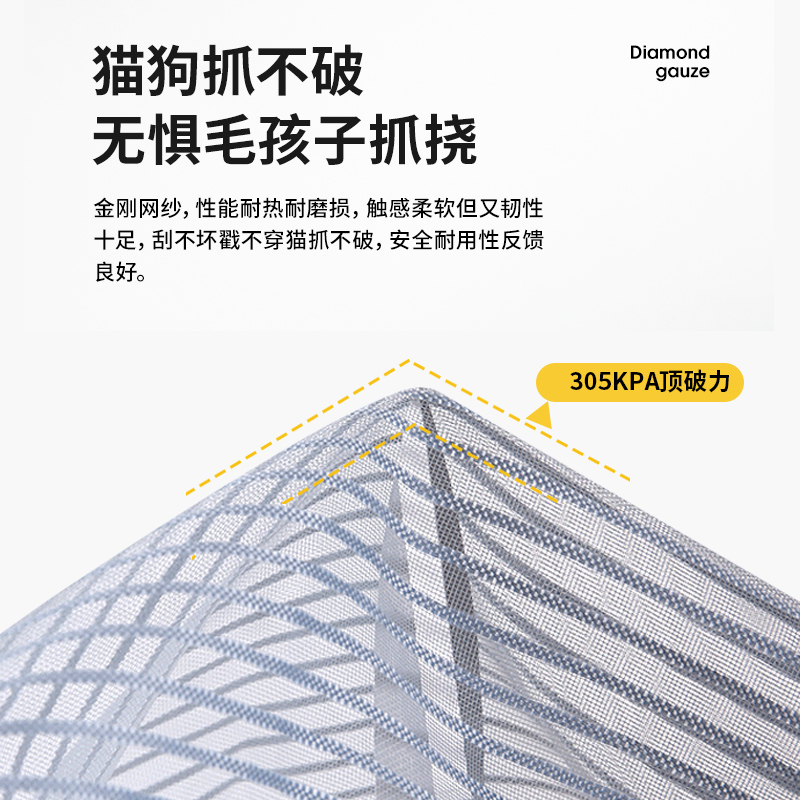 2024夏季新款防蚊门帘高档隐形透风金刚网强力磁条免打孔纱门纱窗 - 图1