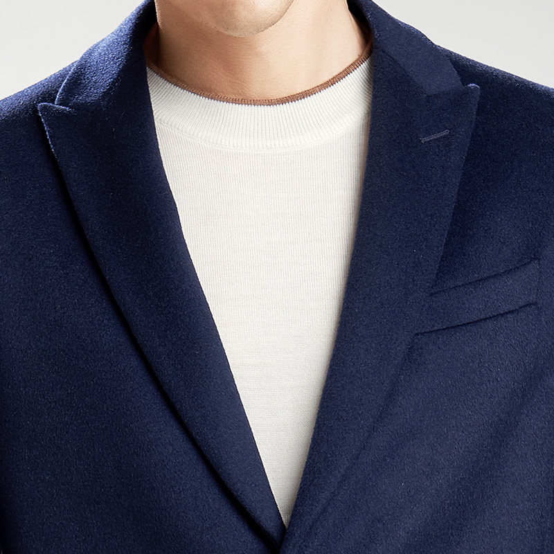 vicutu /威可多男中长款惠毛呢大衣 vicutu威可多毛呢大衣