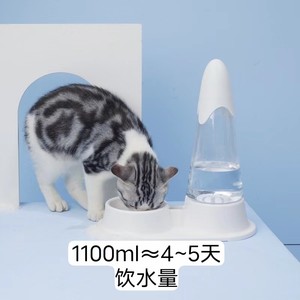 zeze猫咪喝水碗猫用自动饮水机宠物不插电喂水器自助饮水器猫水碗