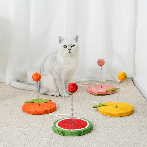 Zeze Cat Toy Kitten играет с самосексуальным фруктовым сисаль