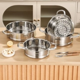 Добавить паровщик высоты дома 304 Пароход из нержавеющей стали 28 24 см паровая парованка сгущенным рисом.