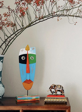 简约现代艺术原始图腾摆件酒店民