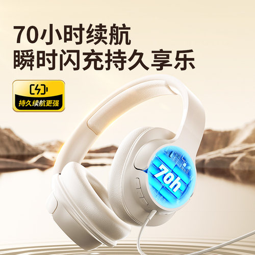 头戴式蓝牙耳机无线降噪耳麦高音质超长续航运动游戏办公音乐通用 - 图1