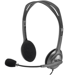 罗技H110/H111头戴式有线耳机立体声降噪音乐办公电脑游戏耳麦