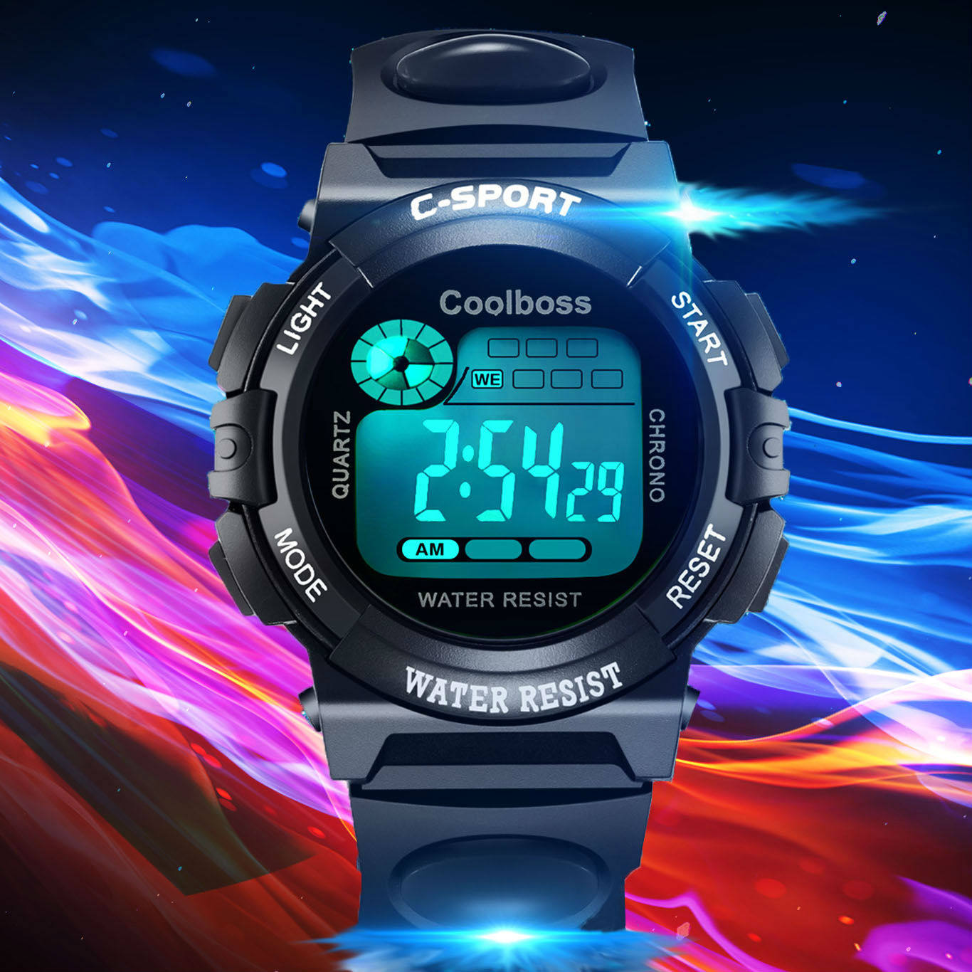 电子手表儿童男生男童运动手表男款学生手表跑步防水考试专用计时,淘宝优惠券,粉丝福利购,淘宝优惠卷