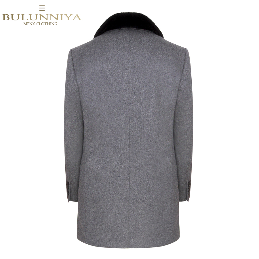 商政男装秋冬山羊绒中长款尼克服 布伦尼亚毛呢大衣