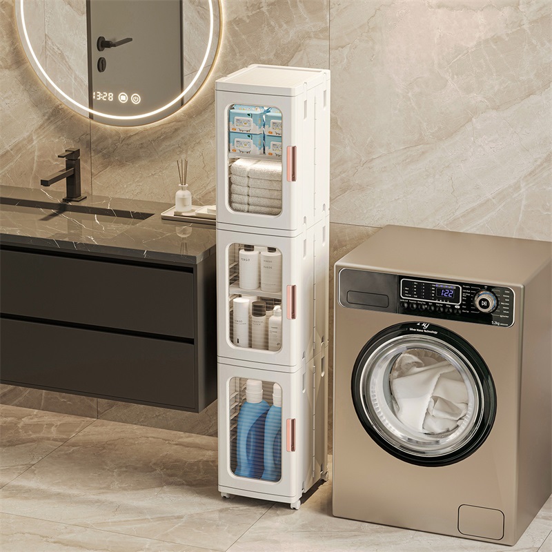 卫生间置物架浴室夹缝柜洗手间收纳柜厕所储物柜马桶侧边柜窄落地 - 图2