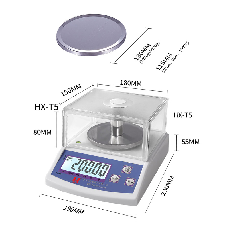 衡新精准电子天平秤0.01g高精度电子秤0.1g实验室电子克称珠宝秤-图3