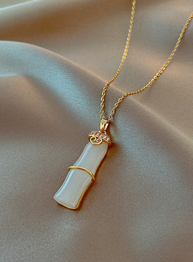 轻奢合金其他女猫眼石竹子项