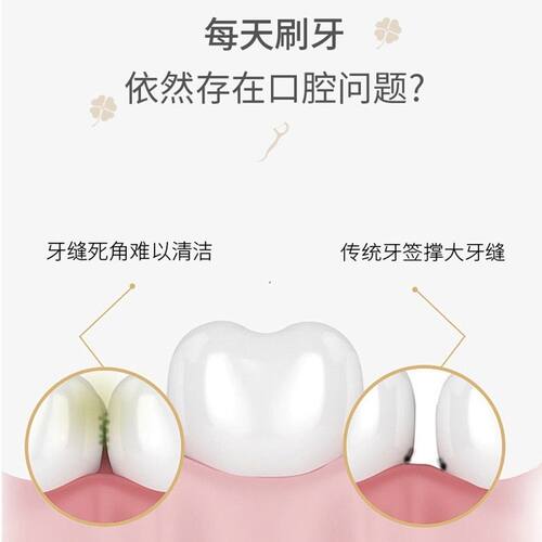 德卫牙线棒一次性家庭装细滑线家用超细盒装剔牙线牙签棒高弹力 - 图1