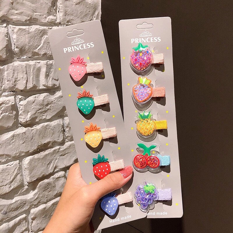 彩色儿童包布亚克力软陶可爱鸭嘴夹 朗诚贝尔发饰