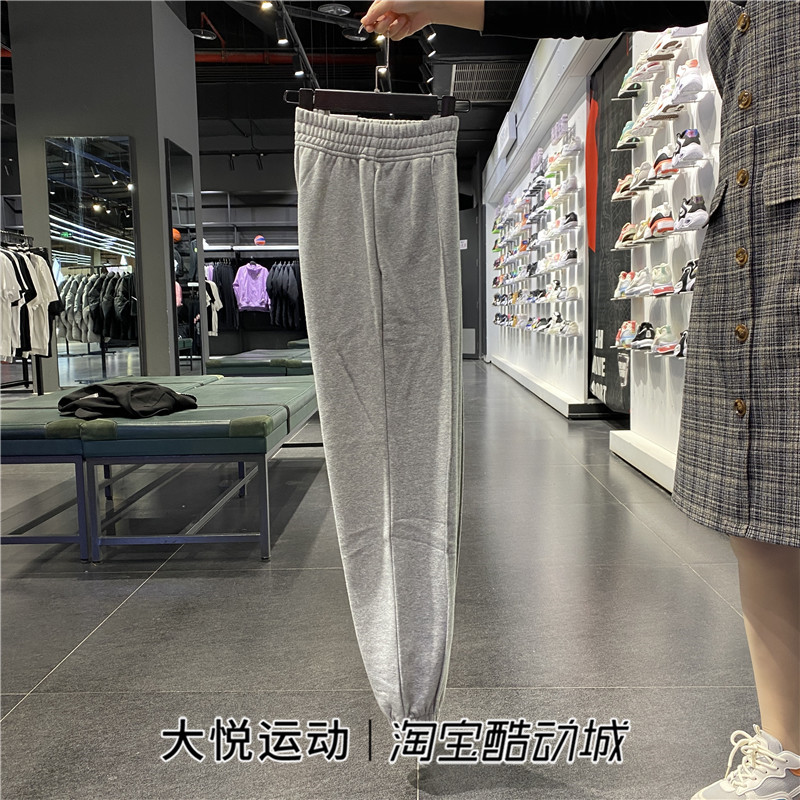 耐克女春秋季加绒保暖运动服休闲宽松收口长裤BV4090 DD5631-010 - 图1