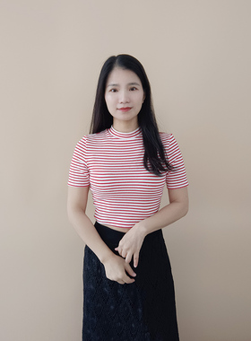 条纹假领子纯棉韩版色织高领中领
