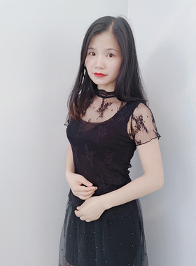 半高领假衣领蕾丝韩版假领假领子