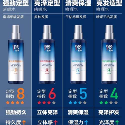 美涛清爽保湿强劲亮泽型定型啫喱水头发塑形发胶喷雾清香男女士 - 图0