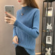 Half -high -necked sweater 2023 autumn and winter new slim slimness, thin inside knitting bottom shirt female long -sleeved coat top