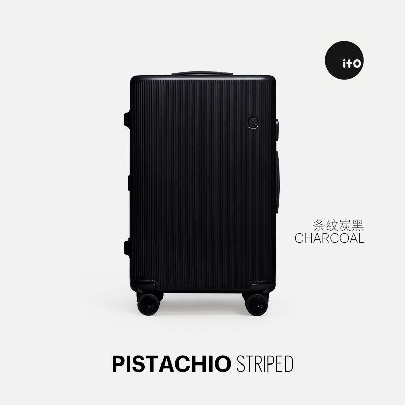 ITO PISTACHIO STRIPED 轻便 24英寸托运长途 行李箱拉杆箱旅行箱 - 图0