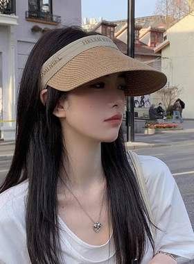 草编空顶帽女夏季防晒出游遮阳帽