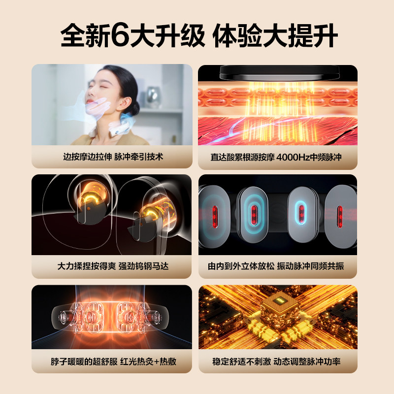 SKG颈椎按摩器K5-3尊贵肩颈按摩仪多功能脖子脉冲智能护颈仪热敷