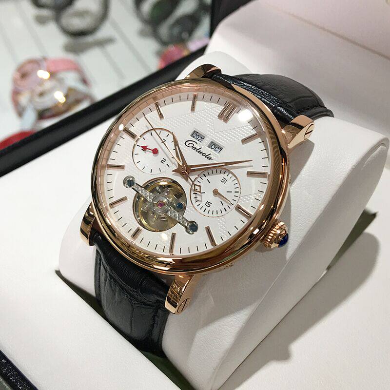 新款正品卡罗莱镂空飞轮全潮机械表 卡罗莱乔翔国产腕表