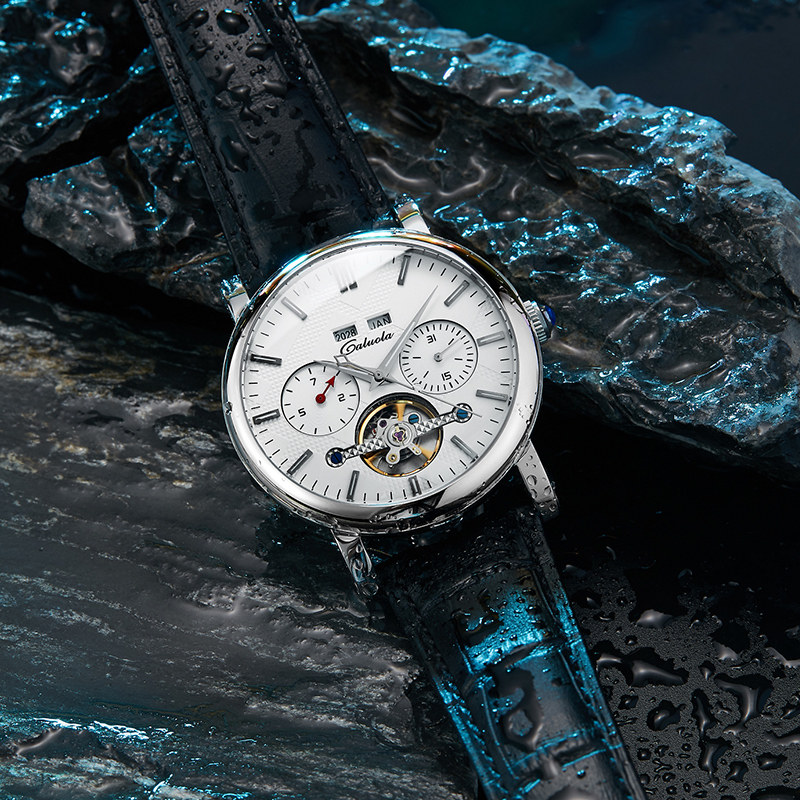 新款正品卡罗莱镂空飞轮全潮机械表 卡罗莱乔翔国产腕表