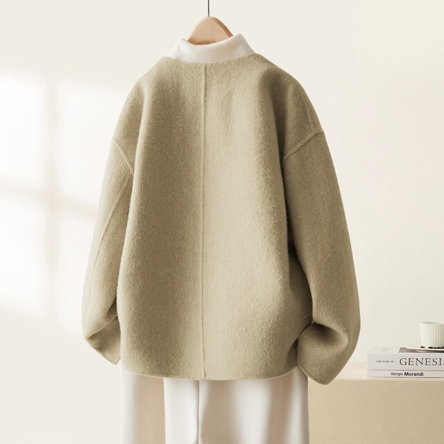 IHIMI Haimi alpaca double-sided wool coat
