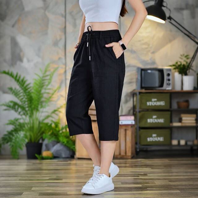 2026 Summer New Men's Multi-Pocket Cropped Pants stretch Tall and Slim Thin breathable Ice Silk Shorts Casual Shorts