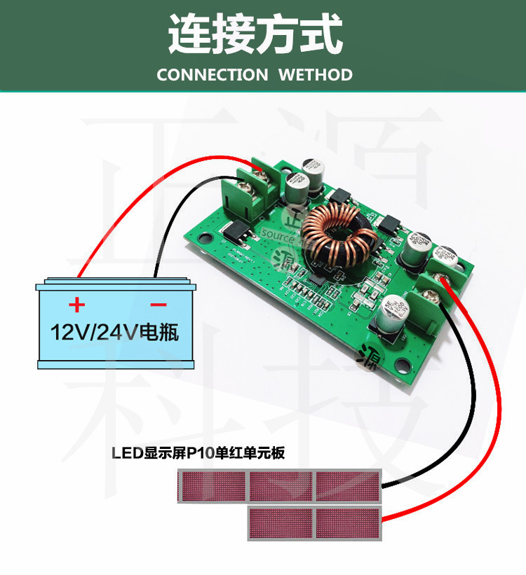 24V12V转5V10A20A直流车载LED显示屏电源转换器 24V转12V降压模块-图1