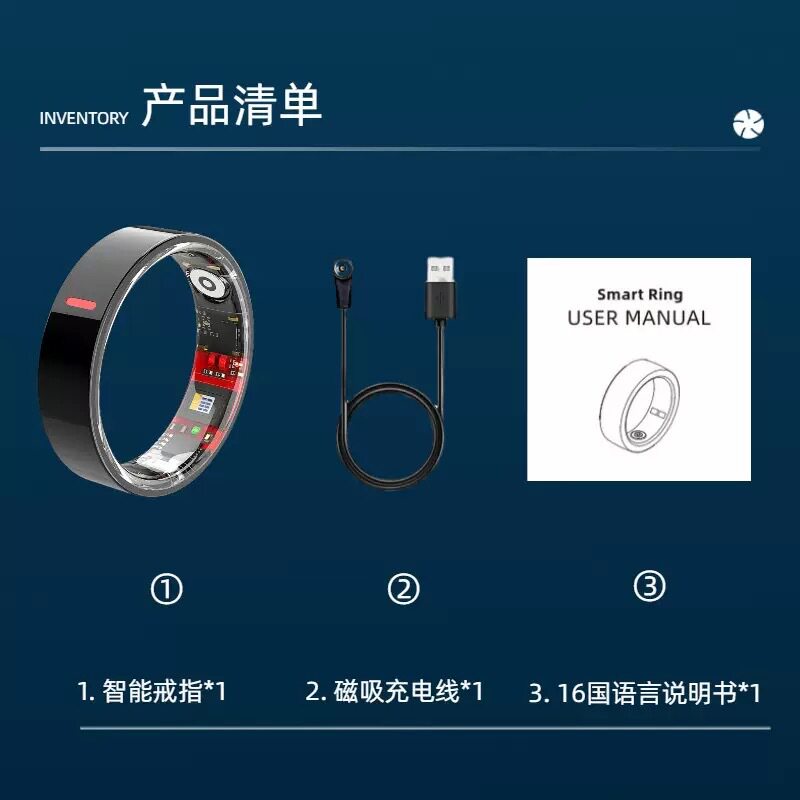 Factory Smart Health Ring Bluetooth Blood Pressure Heart Rate Sleep