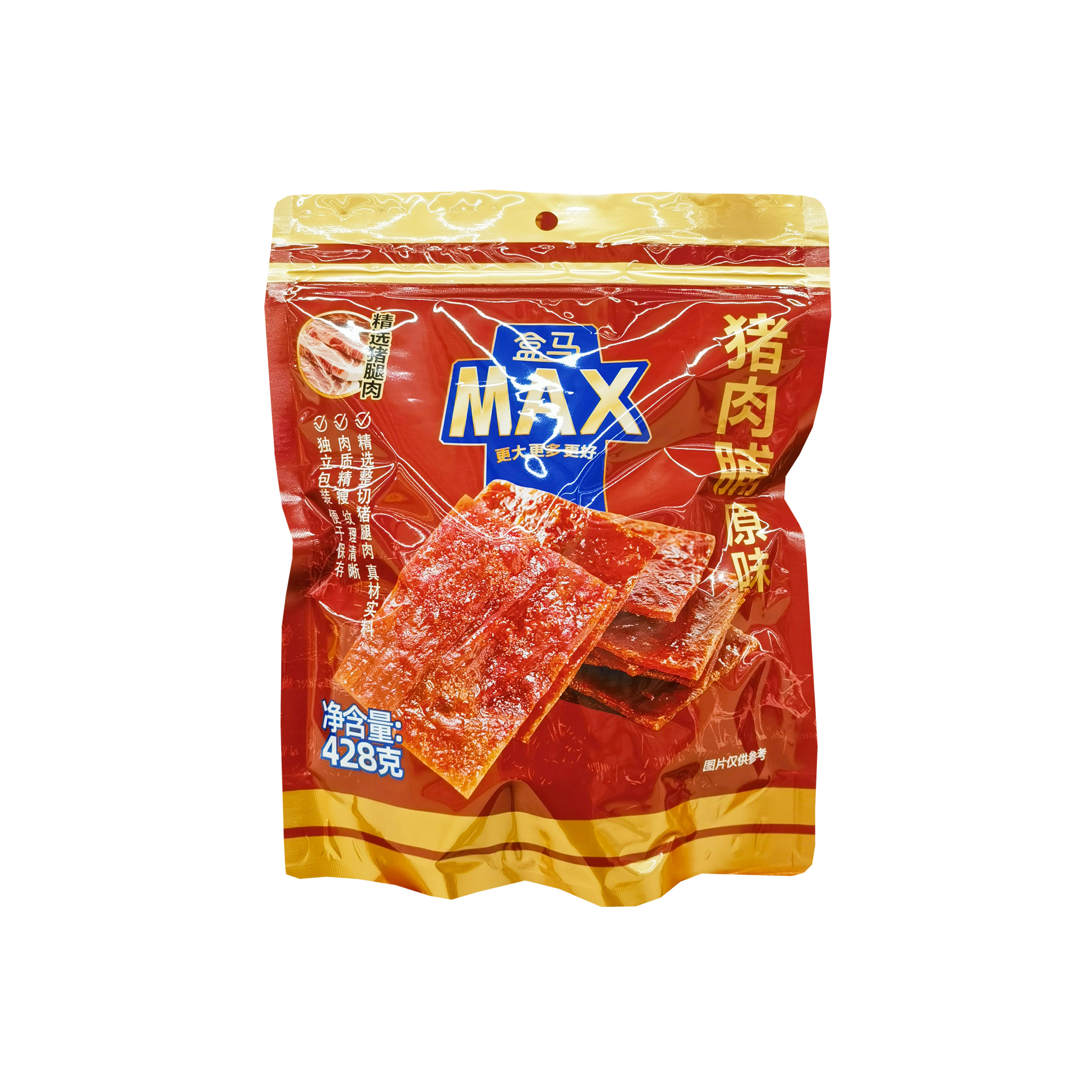 盒马MAX代购原味猪肉脯428g解馋猪肉干独立小包肉制品休闲零食 - 图3