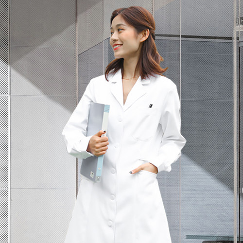 医护之星白大褂工作服女医生长袖短袖医学生医师服实验服室大衣 - 图3