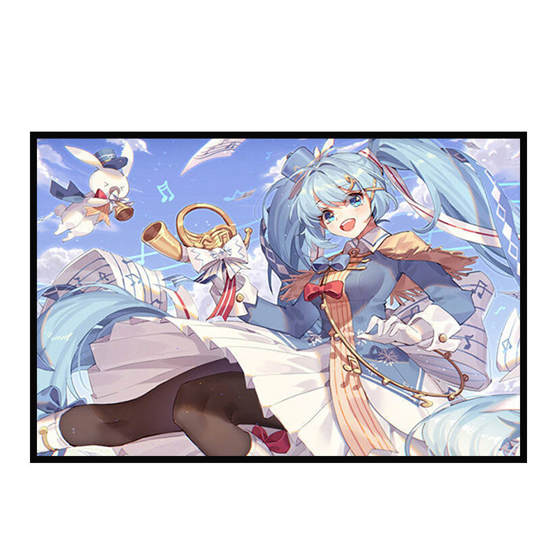 初音未来diy数字油画动漫手工卡通油彩画手绘颜料填充丙烯装饰画