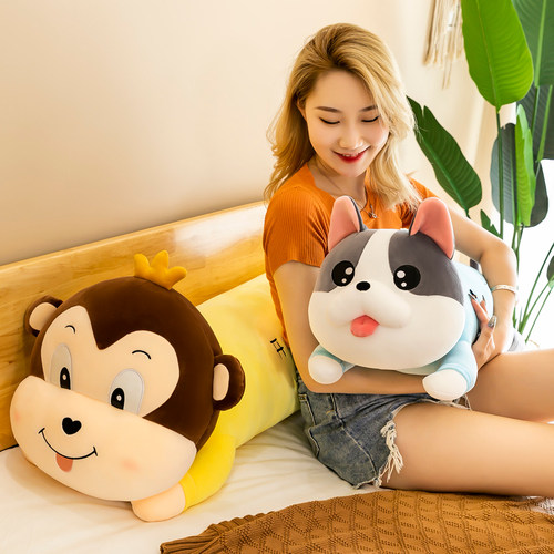 小猴子抱枕毛绒玩具可爱女生睡觉布娃娃长条夹腿床上玩偶生日礼物 - 图2