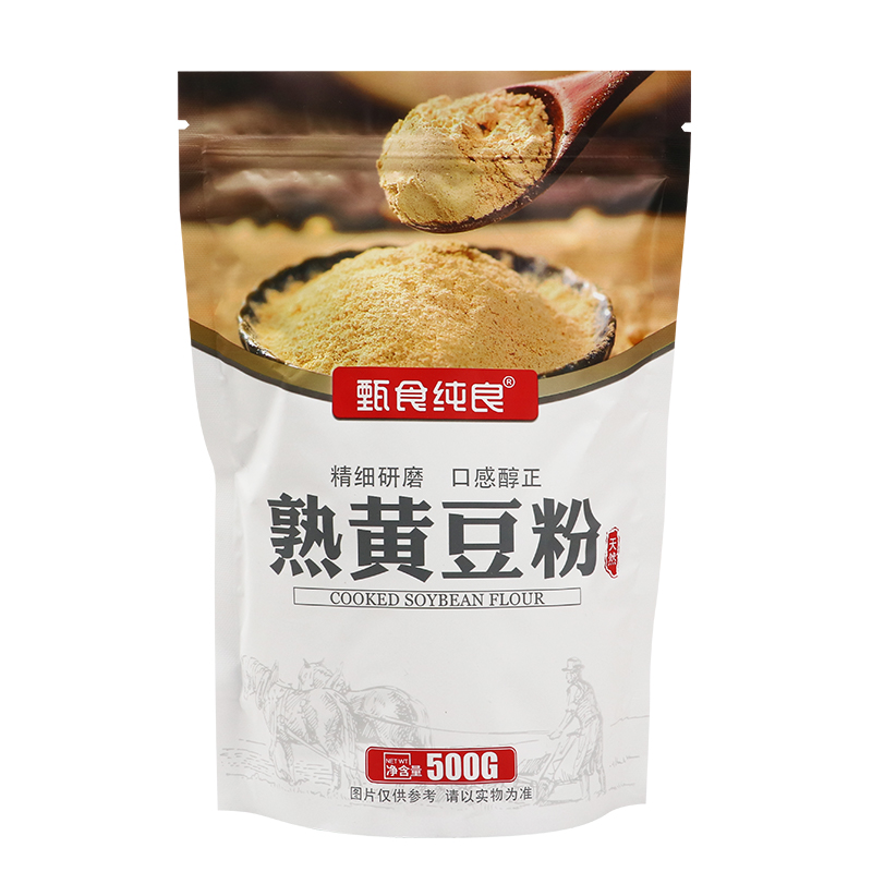 熟黄豆粉500g即食糍粑豆乳千层蛋糕驴打滚年糕麻薯自制烘焙原料 - 图0