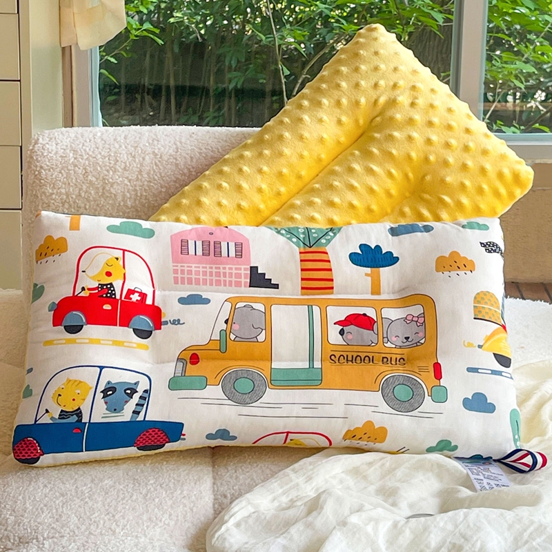 儿童枕头安抚豆豆枕纯棉四季通用小学生幼儿园宝宝婴儿枕芯可水洗 - 图2