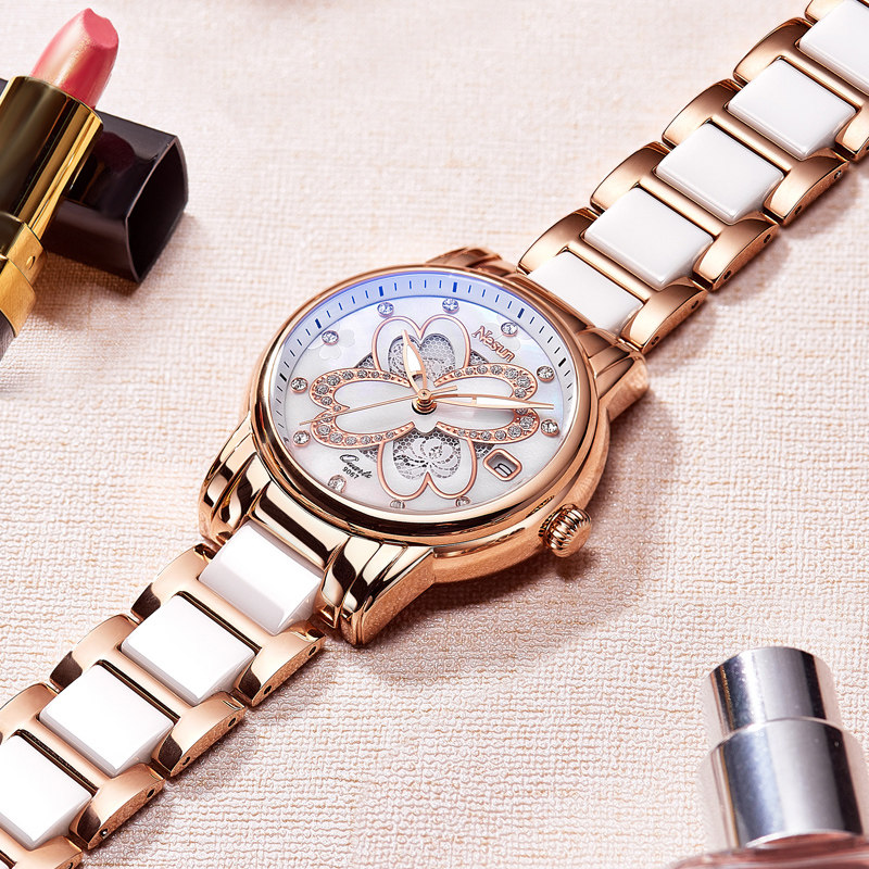 正品尼尚女士时尚潮流防水石英表 nesun尼尚国产腕表