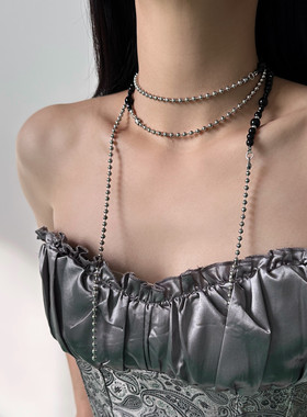 【2026年新款】黑串珠十字架项链