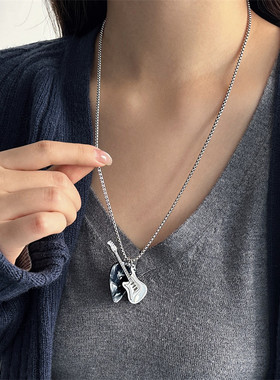 【小众设计】拨片吉他吊坠项链