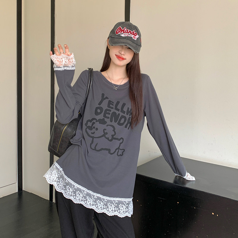 小吉家大码女装冬季双面德绒加厚韩系圆领印花长袖T恤内搭上衣女,淘宝优惠券,粉丝福利购,淘宝优惠卷