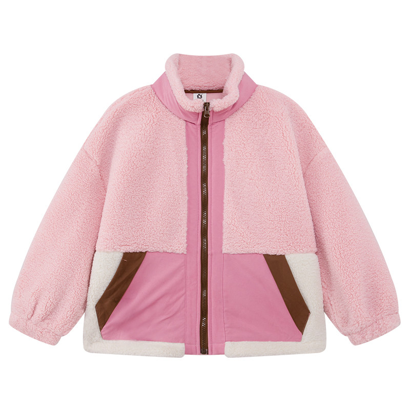 左西女童羊羔绒外套儿童2025新款秋冬款女孩洋气夹克冬季棉服上衣,淘宝优惠券,粉丝福利购,淘宝优惠卷