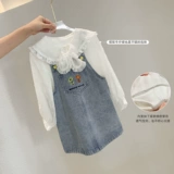 Рубашка, детская шифоновая кукла, осенняя, кукольный воротник, подходит для подростков, коллекция 2021, в западном стиле