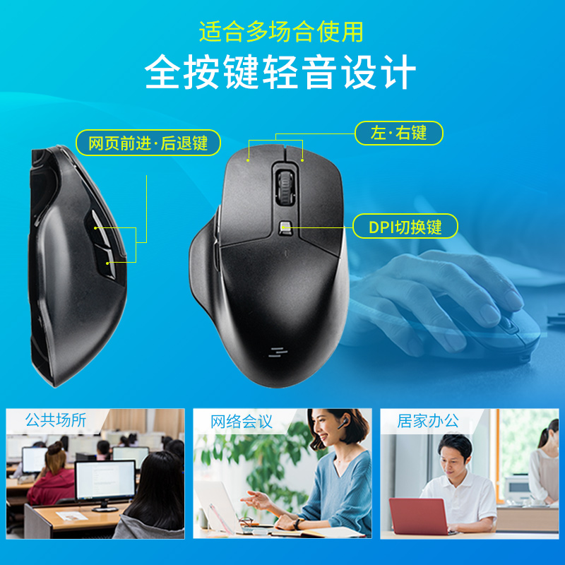Japan Sanye SANWA four-mode wireless Bluetooth mouse