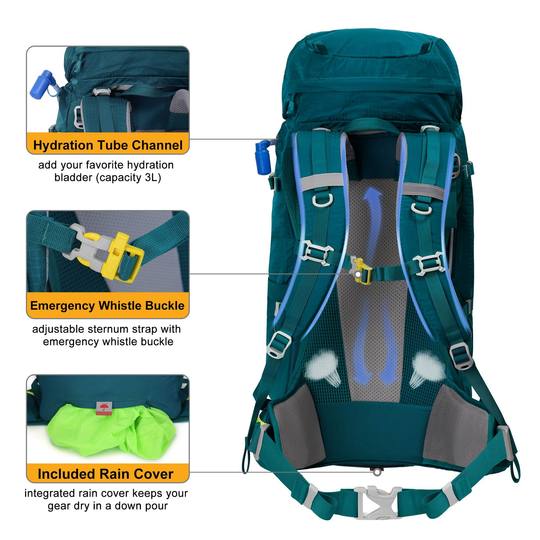 NEVO RHINO耐沃大容量登山包户外露营双肩背包男女旅行包40升50升