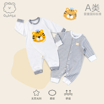Baby Lian outfit Spring and autumn clothes pure cotton male and female baby sleeping clothes suit Autumn and winter hit bottom newborn khaclothes climbing clothes