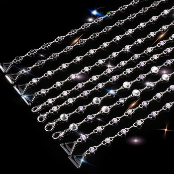 New anti-scratch rhinestone shoulder straps summer sexy underwear suspenders bra straps fashionable halter neck shoulder straps tube top skirt chain