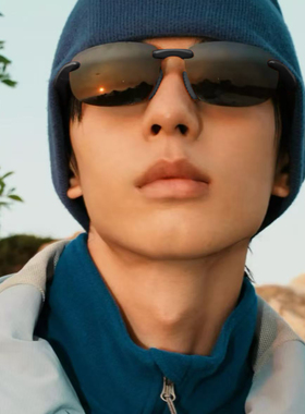 时尚超轻个性无框墨镜男款开车专用钓鱼登山偏光防紫外线太阳眼镜