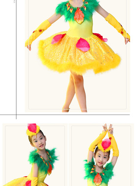 新款第八届小荷风采快乐的布谷儿童舞蹈演出服五一六一舞蹈服装