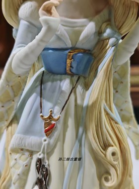 英国原产Wedgwood手工制作立体浮雕长发公主瓷偶家居装饰摆件中古