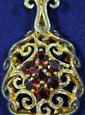 英国产古董纯银镶嵌天然钻石项链