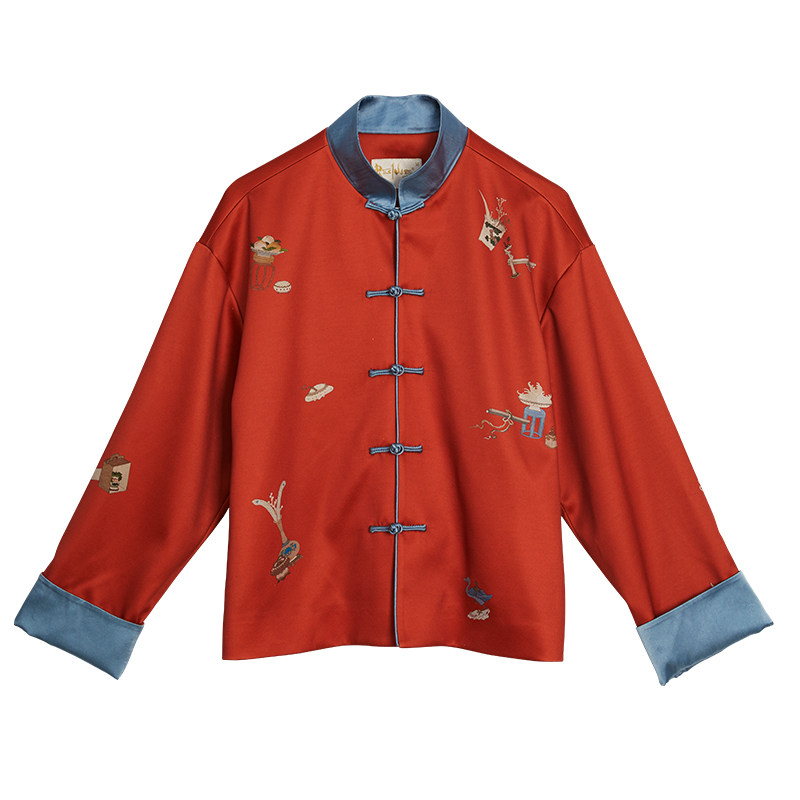 recluse养真/中国红本命年复古 recluse上衣